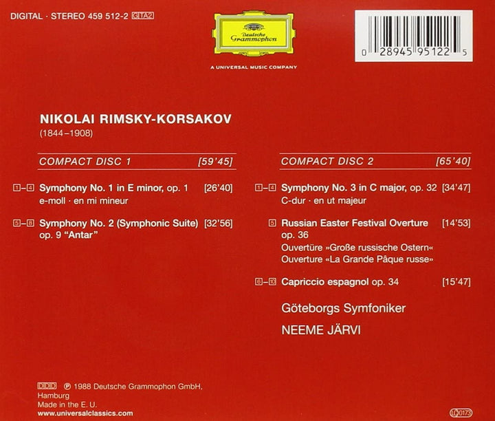 Neeme Järvi - Rimsky-Korsakov: The Complete Symphonies [Audio CD]