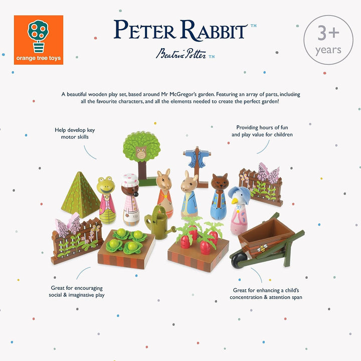 Peter Rabbit Spielzeug – Peter Rabbit Figuren, kleine Welttiere aus Holz – Spielfigur