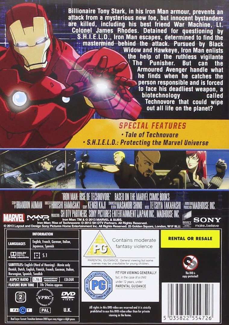 Iron Man: Rise Of Technovore - Anime [DVD]