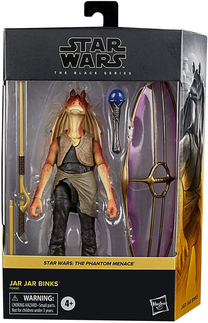 Star Wars The Black Series Jar Jar Binks 15,2 cm große Star Wars: The Phantom Menace Deluxe-Actionfigur zum Sammeln, für Kinder ab 4 Jahren