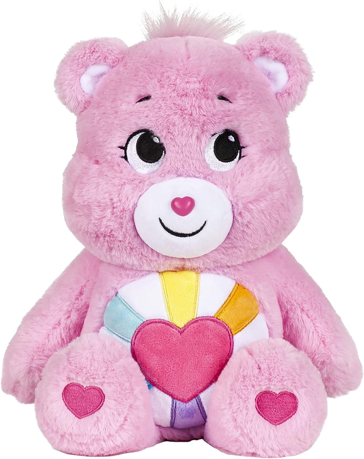 Care Bears 22139 14 Zoll mittelgroßer Plüschbär mit hoffnungsvollem Herzen, süßer Plüsch zum Sammeln