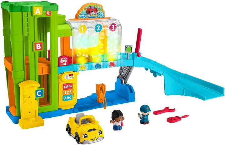 Fisher-Price Little People Kleinkind-Spielset mit Spielzeugauto, Rampe und Smart Stages C