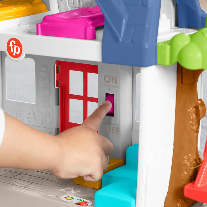 Fisher-Price Little People Friends Together Play House – UK-englische Ausgabe, Spielset mit Smart Stages-Lerninhalten für Kleinkinder und Vorschulkinder