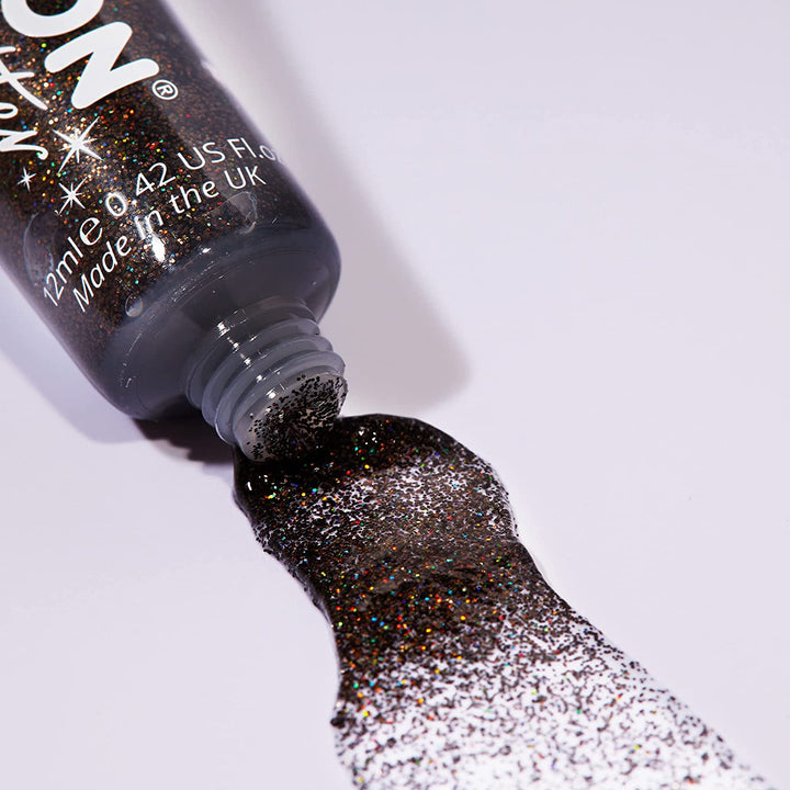 Holografische Fine Face &amp; Body Glitter Gel van Moon Glitter-Black