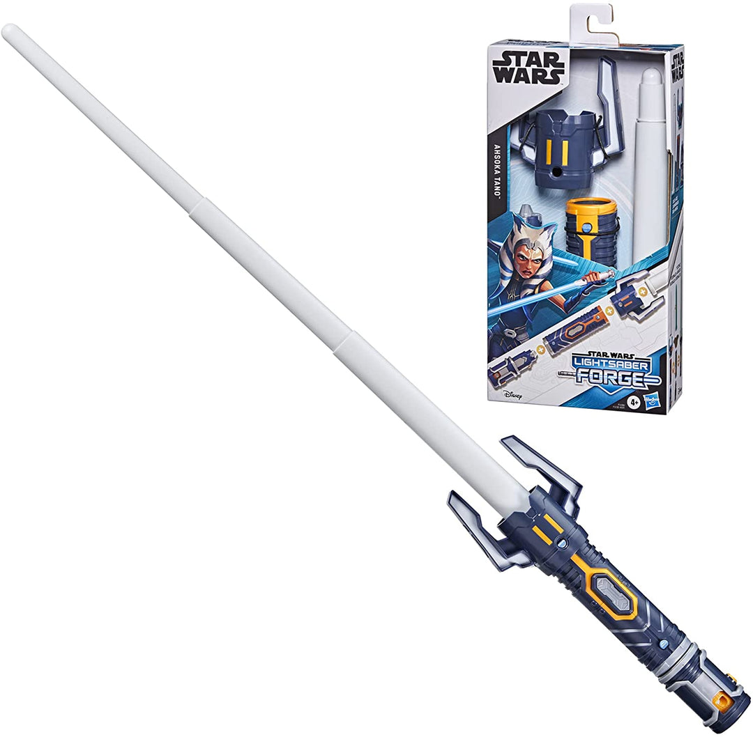 Star Wars Lightsaber Forge Ahsoka Tano ausziehbares weißes Lichtschwert-Rollenspielspielzeug