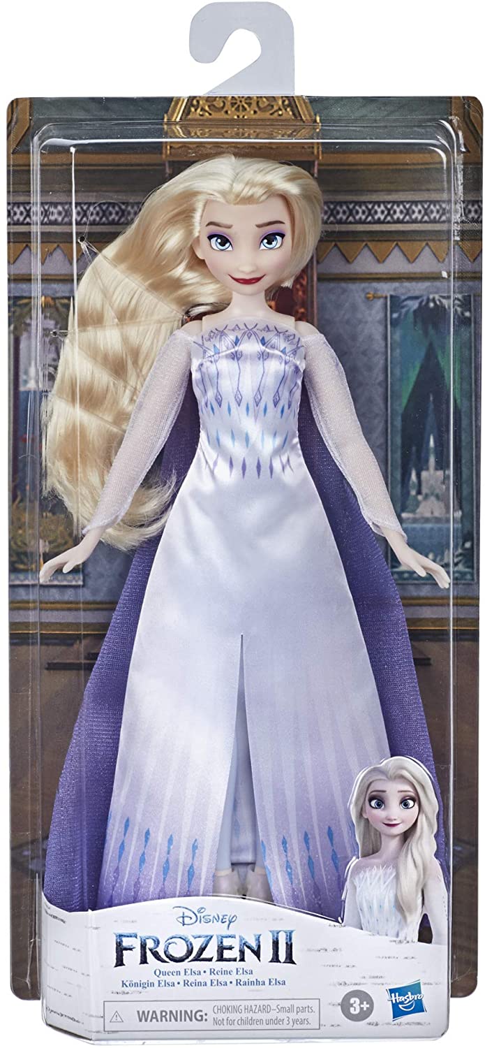 Disney Frozen 2 Schneekönigin Elsa, Modepuppe, Kleid, Schuhe und langes blondes Haar, Spielzeug für Kinder ab 3 Jahren