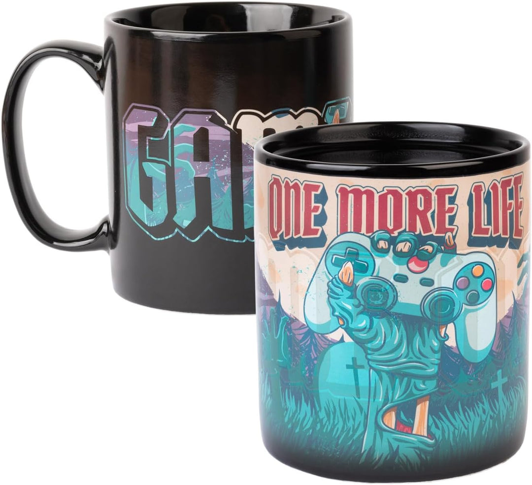 Grupo Erik Gameration One More Life XL Heat Changing Mug | Coffee Mug