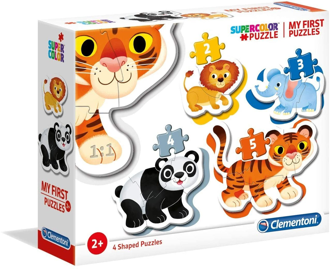 Clementoni – 20181 – Mein erstes Puzzle – Wilde Tiere – 2-3-4-5 Teile, Puzzle für Kinder