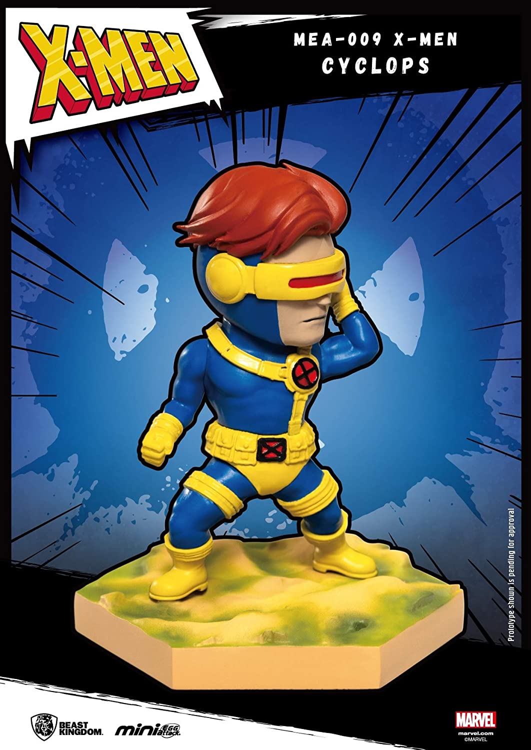 Beast Kingdom Marvel X-Men Mini Egg Attack Mea-009 Cyclops Figure, Multicolor