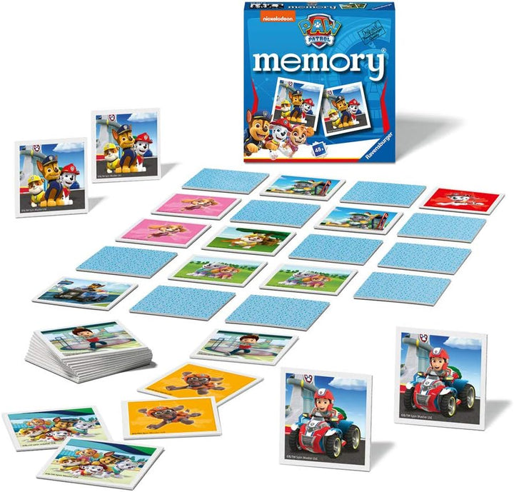 Ravensburger Paw Patrol Mini Memory Game - Matching Picture Snap Pairs Game For Kids