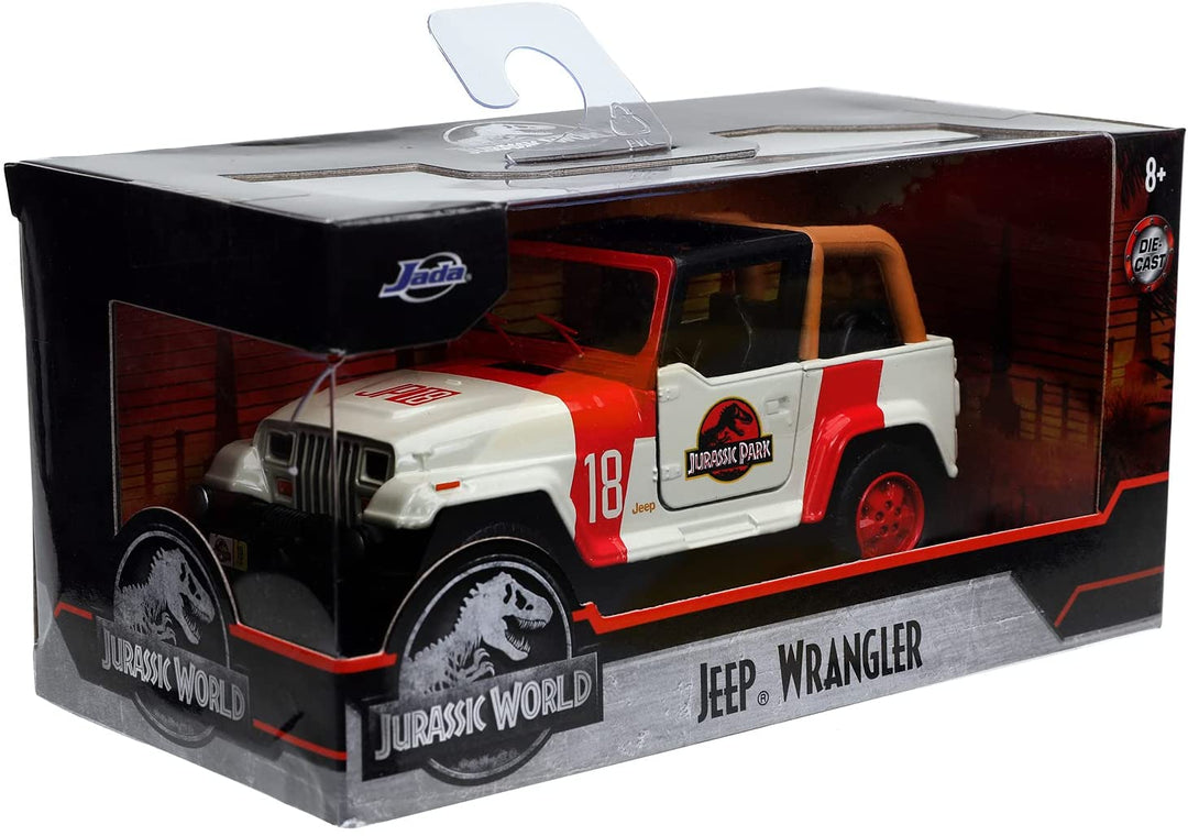 Jada 253252019 World Jurassic Park Wrangler 1:32 Scale DIE-CAST Replica in CDU, Multicoloured