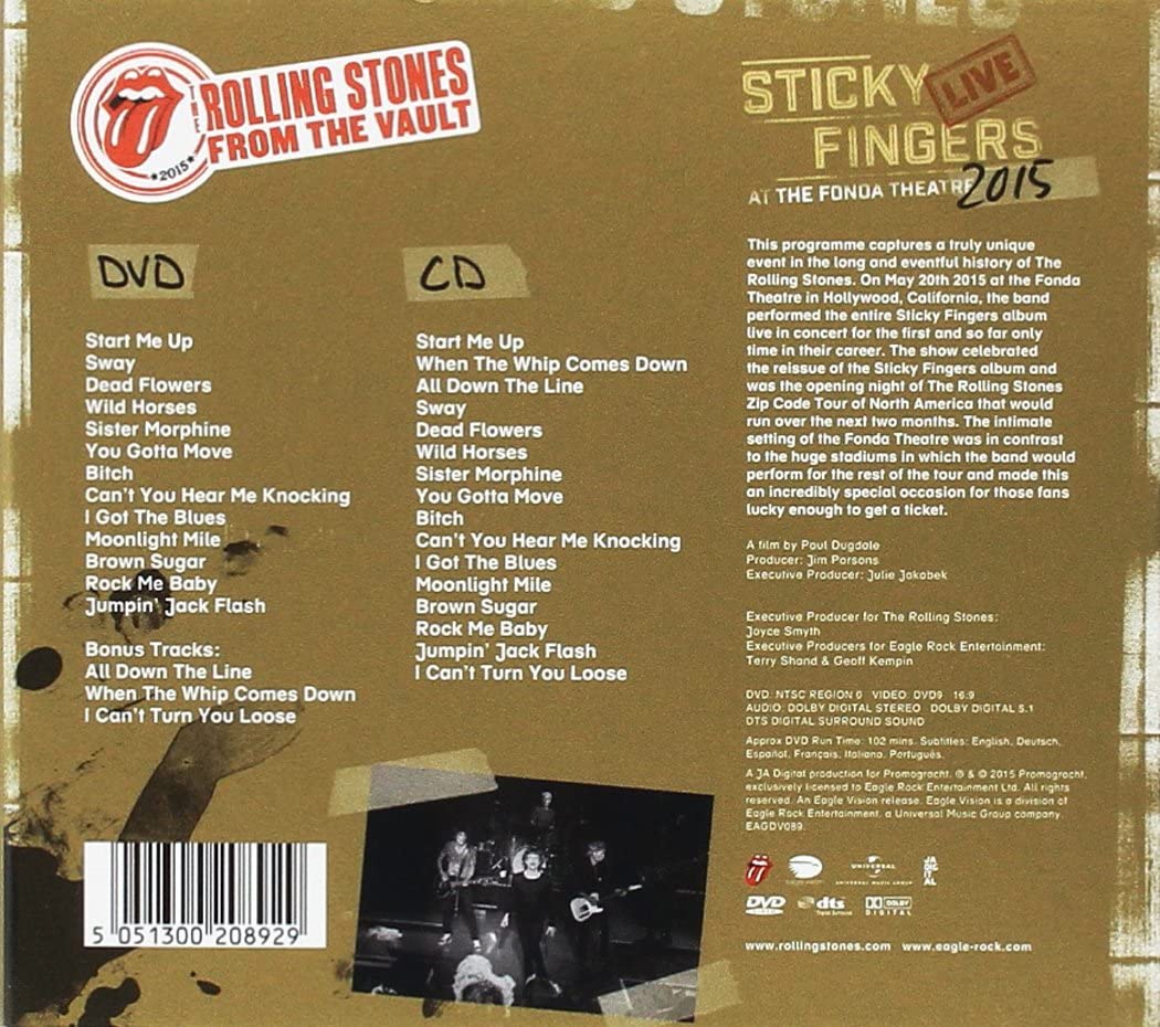 The Rolling Stones: From The Vault – Sticky Fingers Live im Fonda Theatre [DVD]