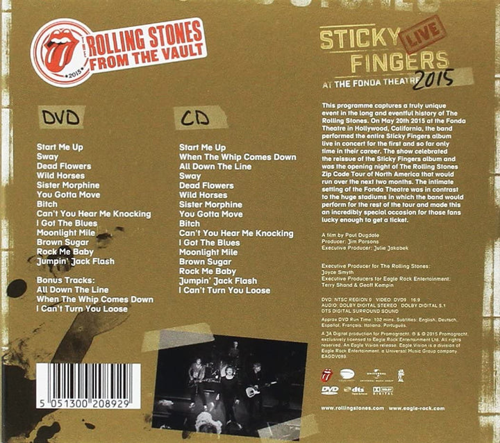 The Rolling Stones: From The Vault – Sticky Fingers Live im Fonda Theatre [DVD]