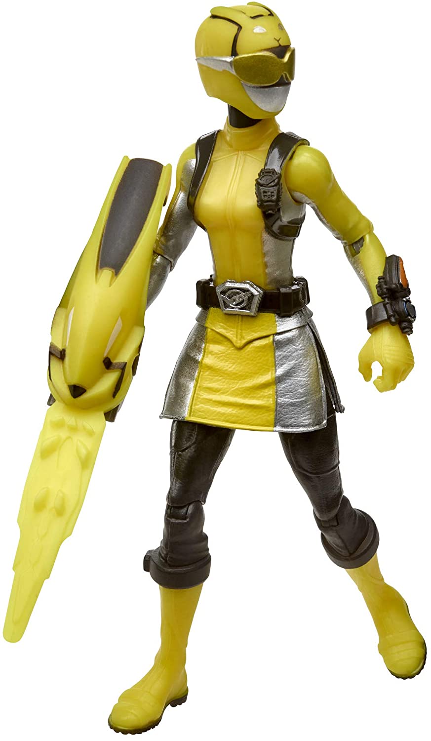 Power Rangers Beast Morphers Yellow Ranger and Morphin Jax Beast Bot 15-cm Action Figure 2-Pack Toys Inspired by the TV Programme