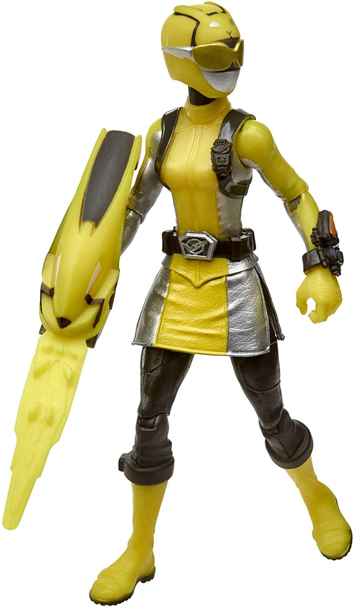 Power Rangers Beast Morphers Yellow Ranger and Morphin Jax Beast Bot 15-cm Action Figure 2-Pack Toys Inspired by the TV Programme