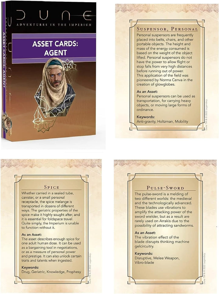 Dune: Asset Cards - Agent Expansion Deck - Dune Adventures in The Imperium