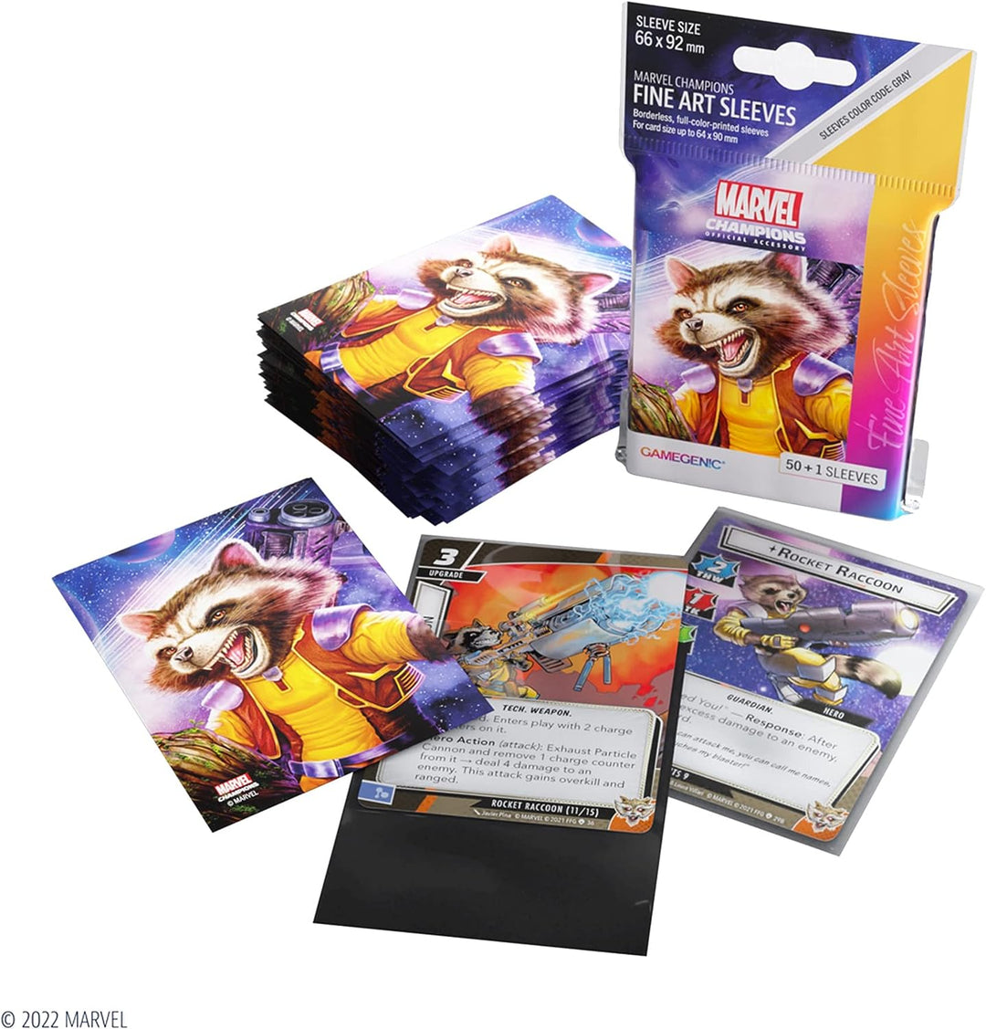 Gamegenic Marvel Champions The Card Game Offizielle Rocket Racoon Fine Art Hüllen