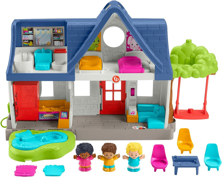 Fisher-Price Little People Friends Together Play House - UK English Edition, Playset with Smart Stages Learning Content for Toddlers and Preschool Kids