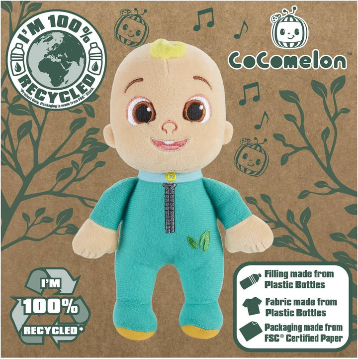 Character Options CoComelon 23cm CJ in Romper Suit Eco Soft Plush Toy - 100% Recycled Materials for Ages 18 Months+