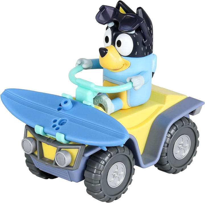 Bluey 17549 Vehicle & Figure Beach Quad with Bandit, Multicolor