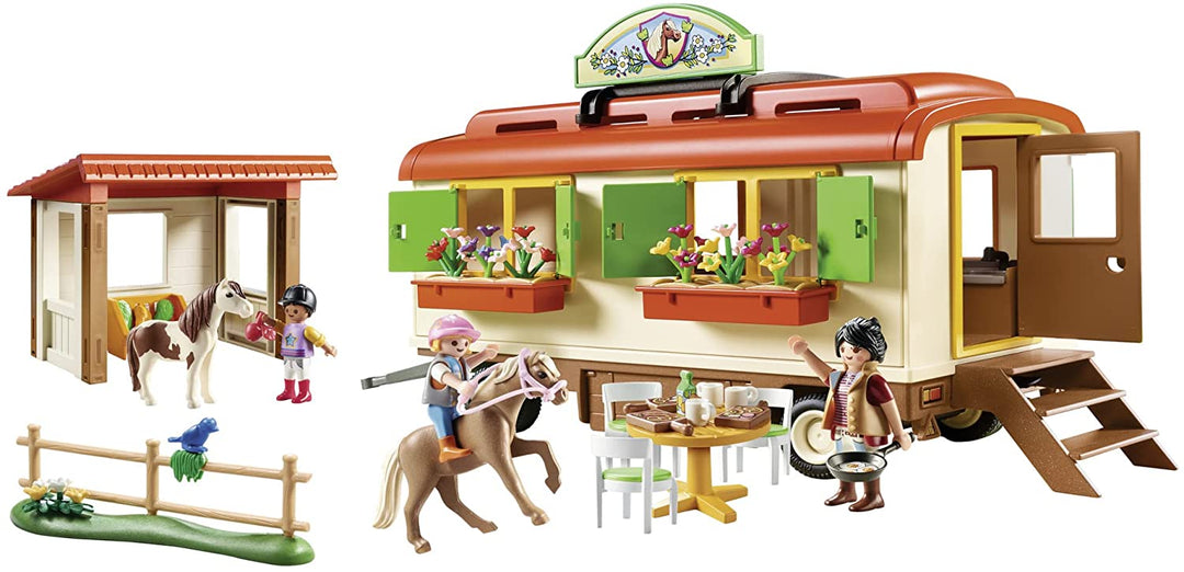 PLAYMOBIL Country 70510 Ponyunterstand mit Mobilheim, ab 4 Jahren