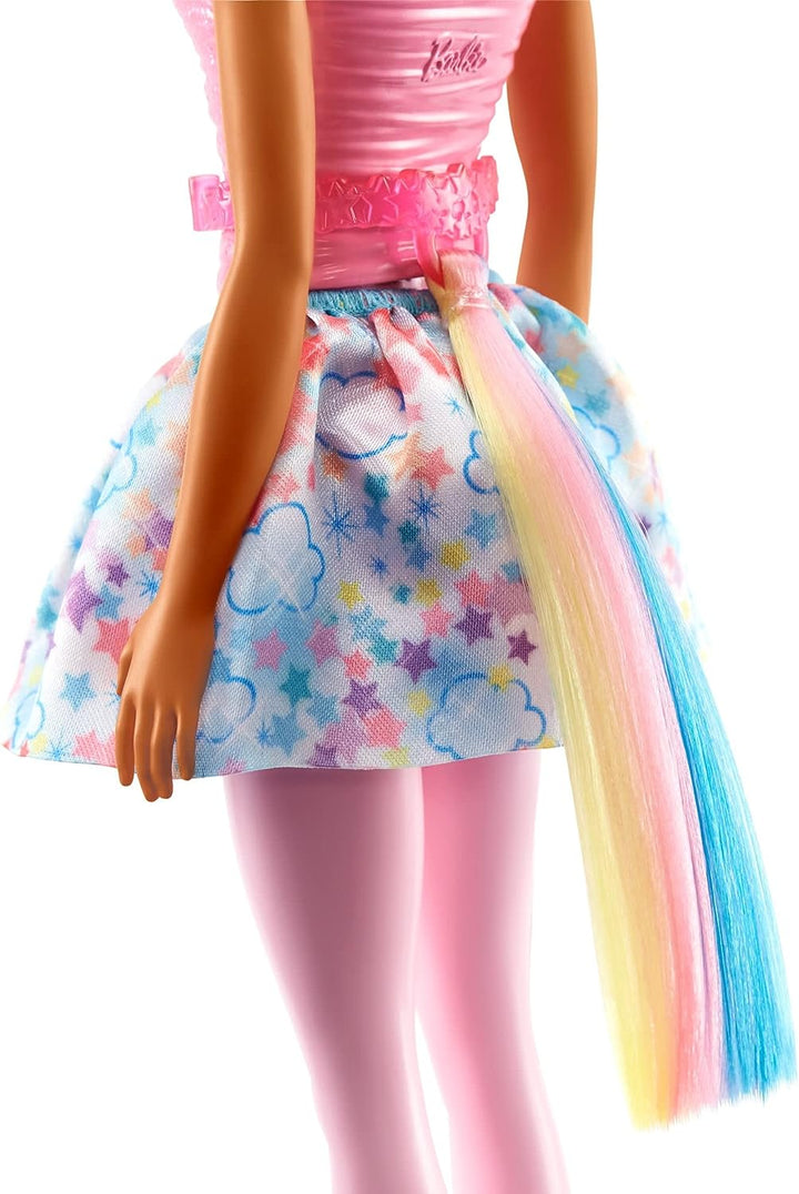 Barbie Dreamtopia Einhorn-Puppe (blaue und rosa Haare), mit Rock, abnehmbares Einhorn