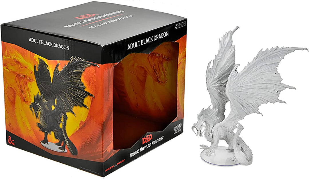 D&amp;D Nolzurs wunderbare Miniaturen: Erwachsener schwarzer Drache | WizKids Dungeons