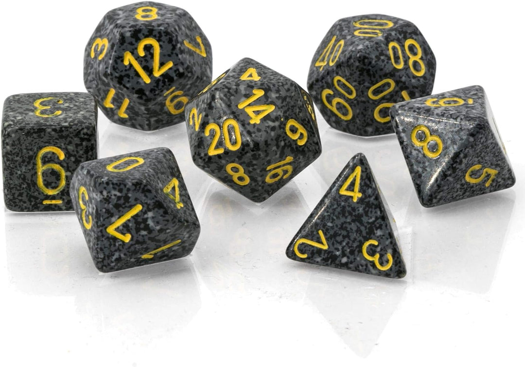 Chessex 25328 Dice, black, grey, gold