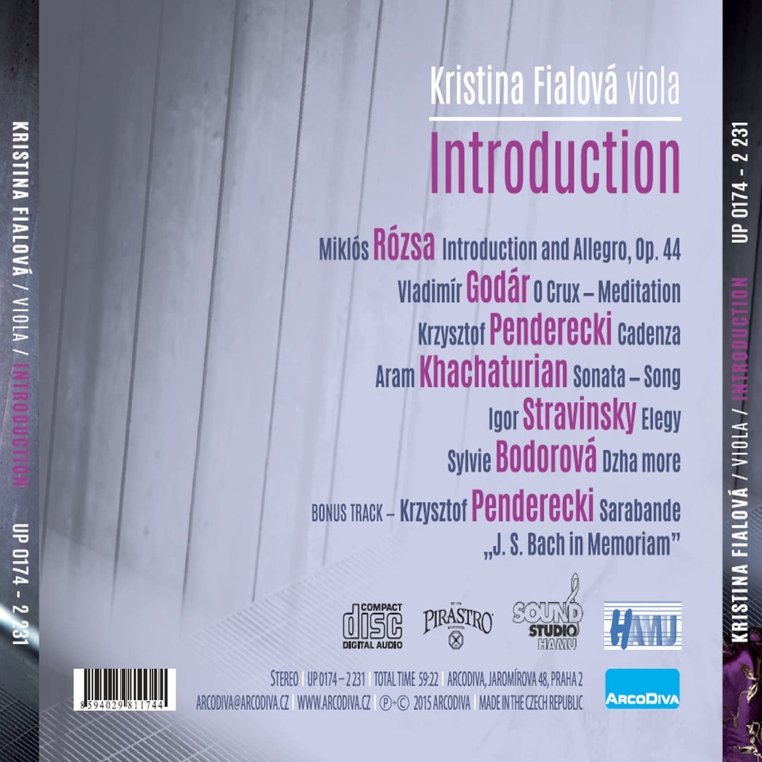 Kristina Fialová - Introduction [Kristina Fialová] [ARCO DIVA; UP 0174] [Audio CD]