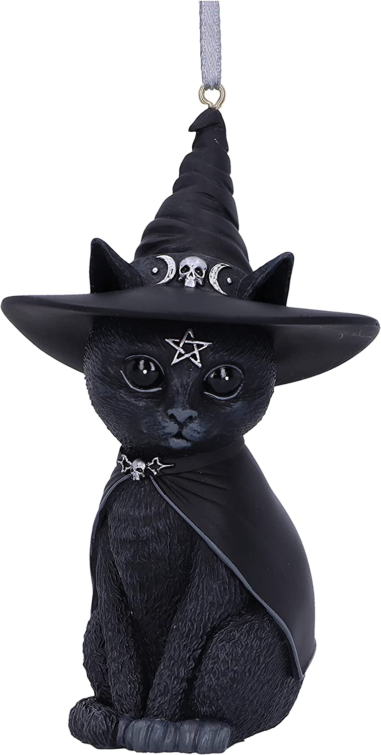 Nemesis Now Purrah Black Witch Cat Hanging Decorative Ornament 11.5cm