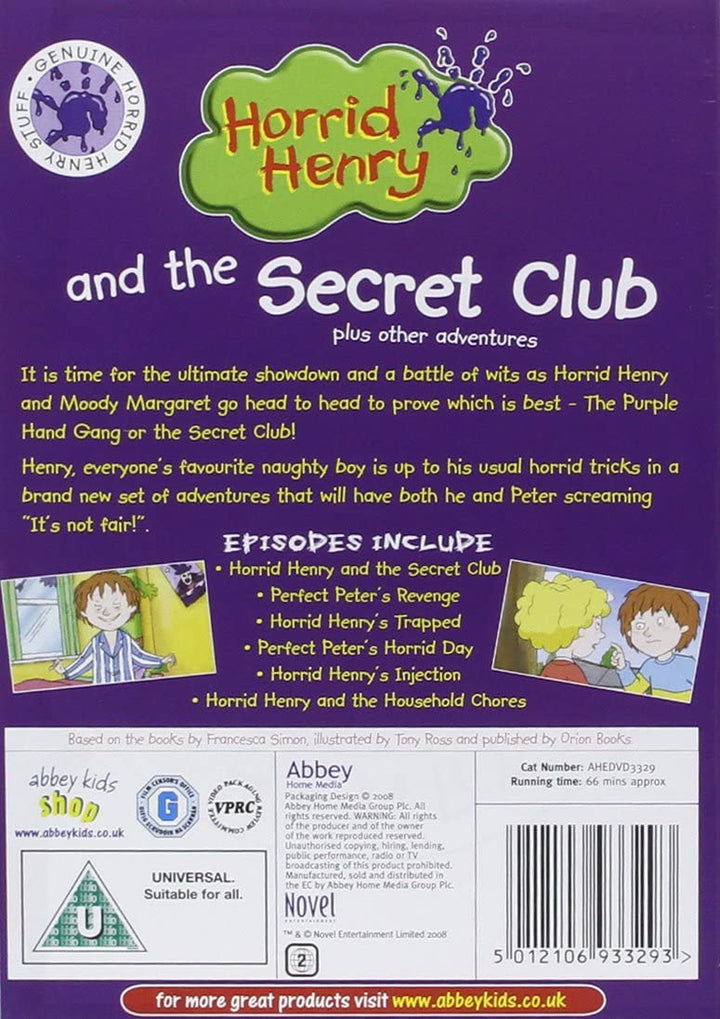 Horrid Henry and the Secret Club