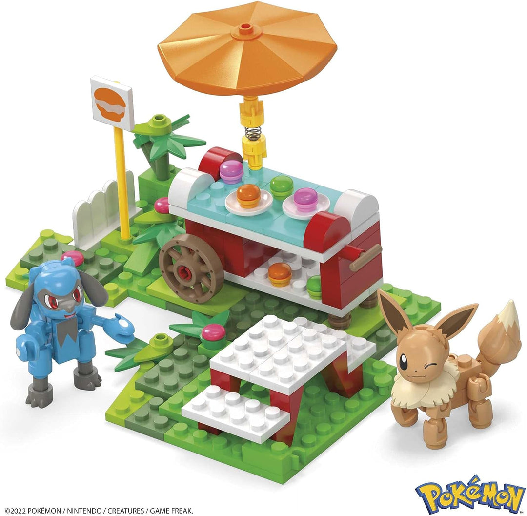 ?MEGA Pokémon Adventure Builder Picknick-Spielzeugbauset, Eevee- und Lucario-Figur