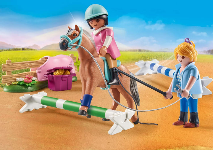 Playmobil 71242 Country Riding Lessons, pony Farm, Horse Toys, Fun Imaginative Role-Play, Playset Suitable for Children