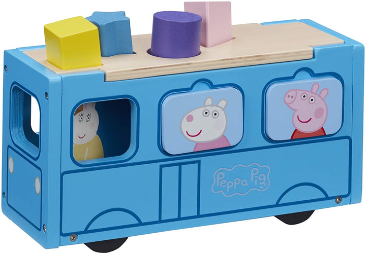 Peppa Pig 07222 Schulbus aus Holz