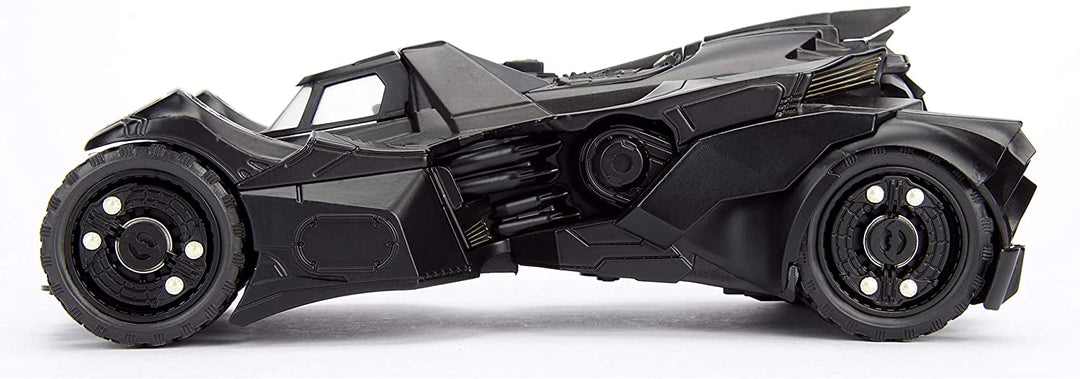 Jada Toys 253215004 Arkham Knight Batmobile 1:24 Scale Die-cast, Opening Doors, Includes Batman Figure, Black, One Size