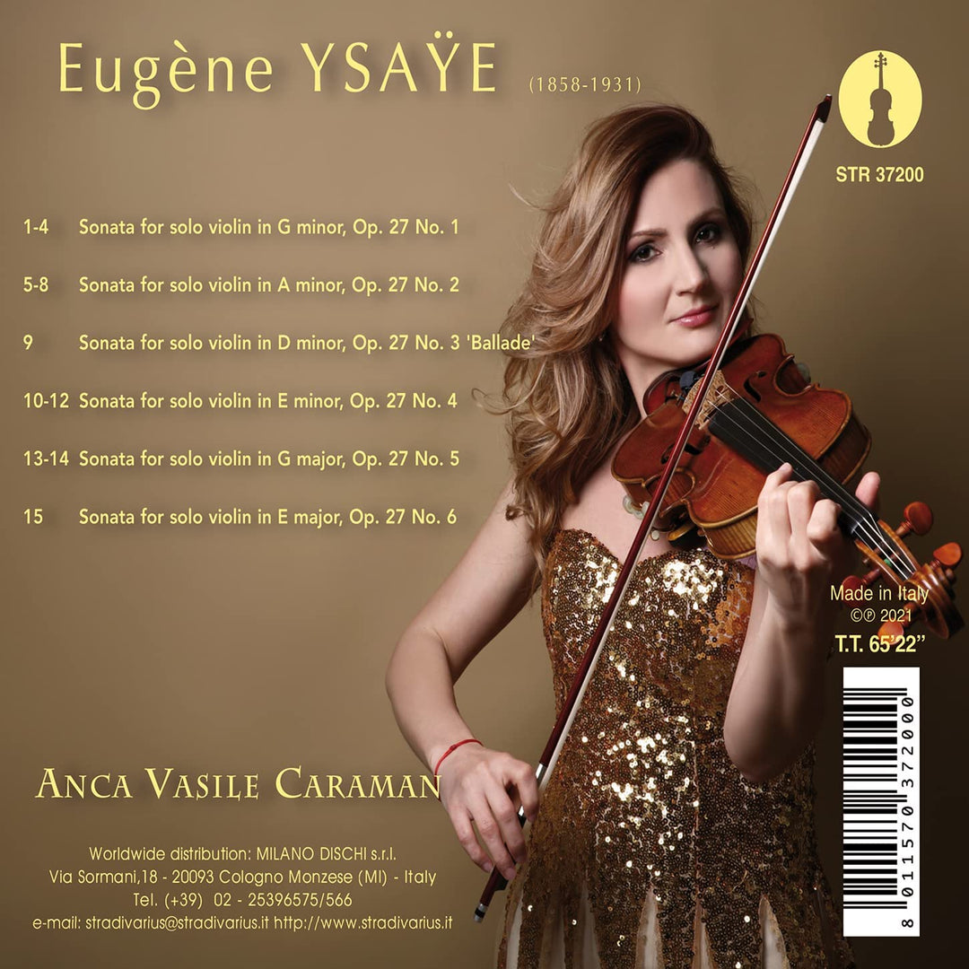 Ysaye: Six Sonatas [Anca Vasile Caraman] [Stradivarius: STR37200] [Audio CD]