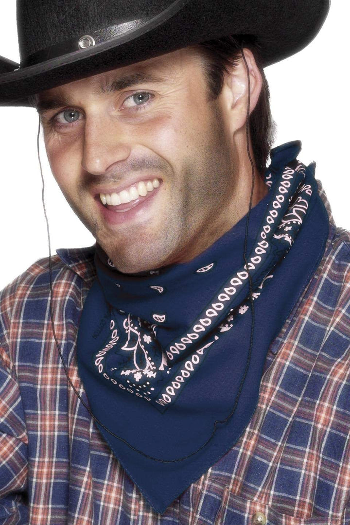 Smiffys Western Cowboy Bandana Neckerchief - Blue (29022)