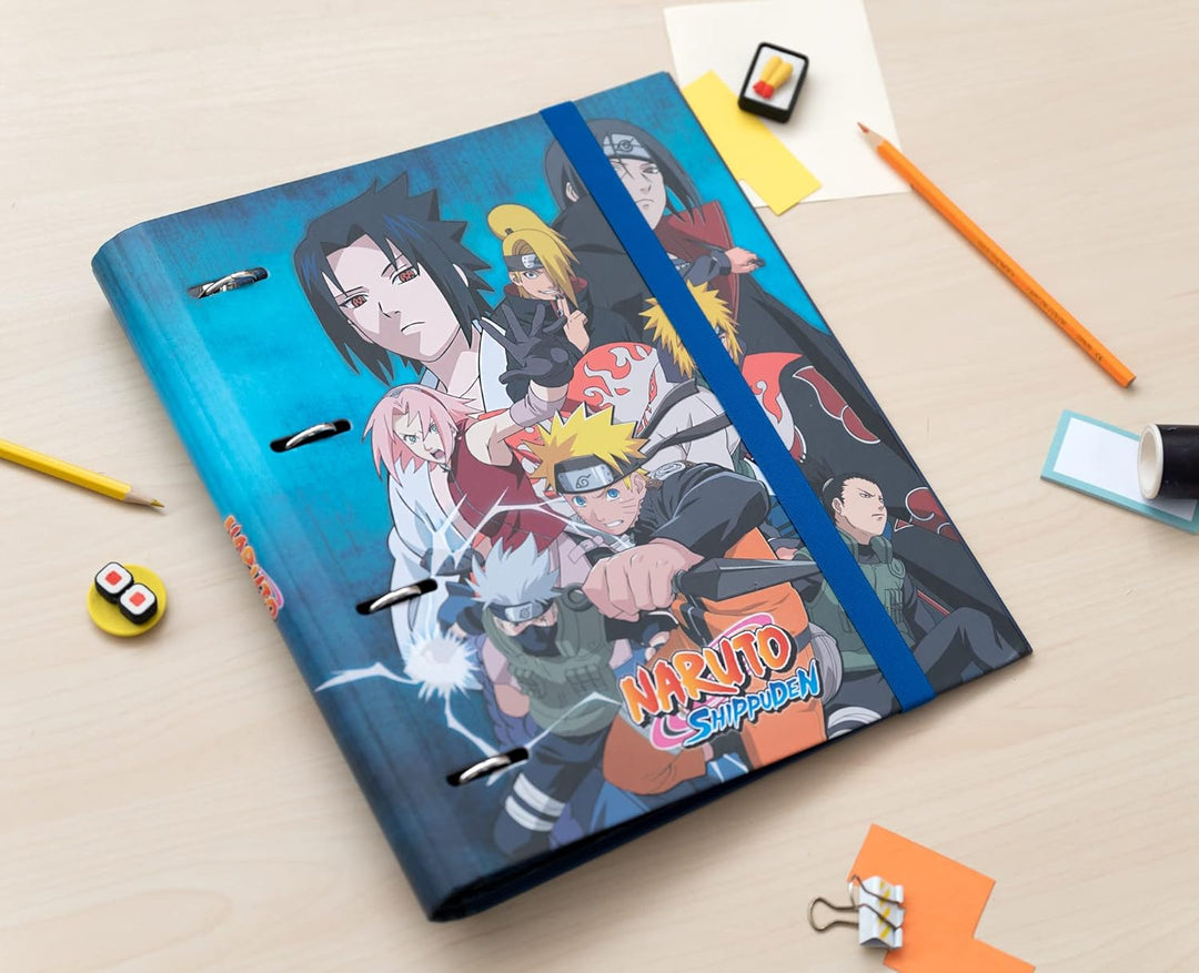 Grupo Erik Naruto 4 Ring Binder - Premium A4 Folders Ring Binder - 4 Ring Binder A4