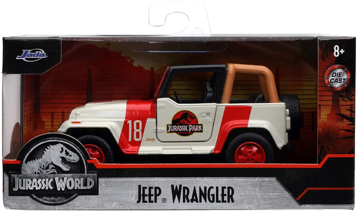 Jada 253252019 World Jurassic Park Wrangler 1:32 Scale DIE-CAST Replica in CDU, Multicoloured