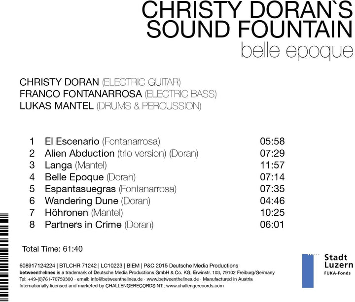 Christy Doran's Sound Fountain - Belle Epoque [Audio CD]