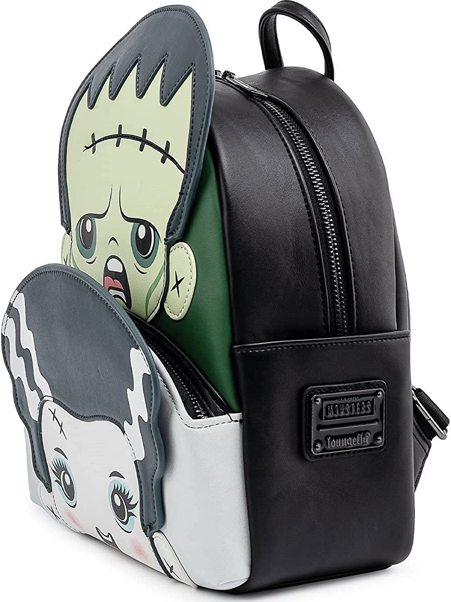 Loungefly Universal Monsters Frankie and Bride Mini-Rucksack, Mehrfarbig, Einheitsgröße,