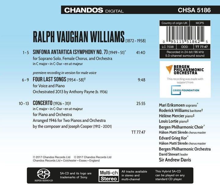 Vaughan Williams - [Audio CD]