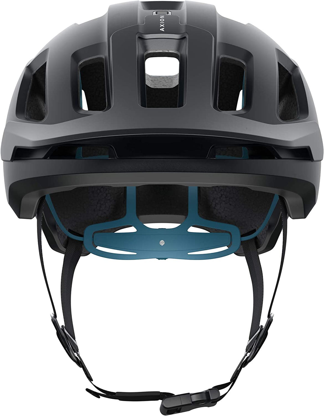 POC Unisex's Axion Spin Cycling Helmet, Uranium Black/Basalt Blue Matt, M-L (55-