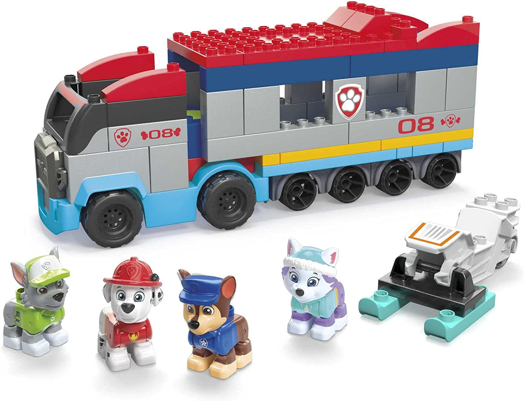 MEGA PAW Patrol PAW Patroller Bauset mit Chase, Marshall, Rocky und Ever