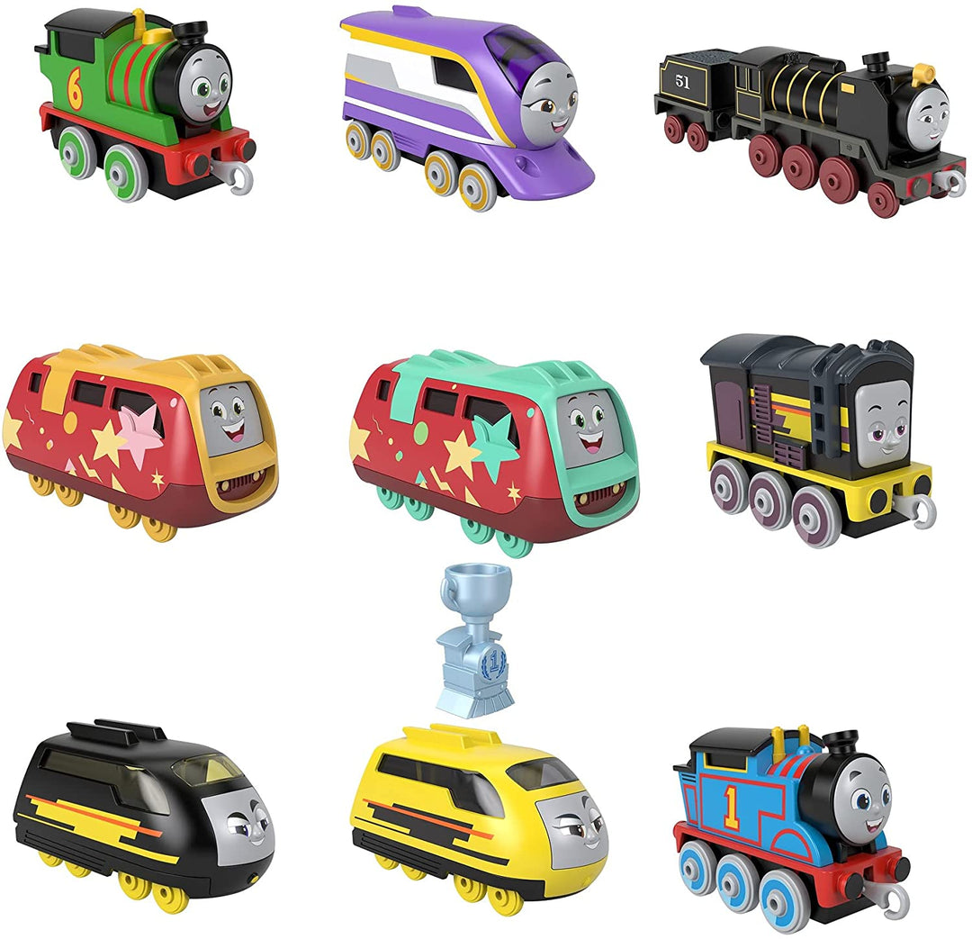 Fisher-Price Thomas &amp; Friends Sodor Cup Racers 9er-Pack Druckguss-Spielzeugeisenbahn-Lokomotiven für Vorschulkinder ab 3 Jahren