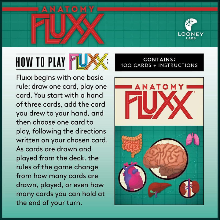 Anatomy Fluxx Family Card Game | Ages 12+ | 2-6 Players