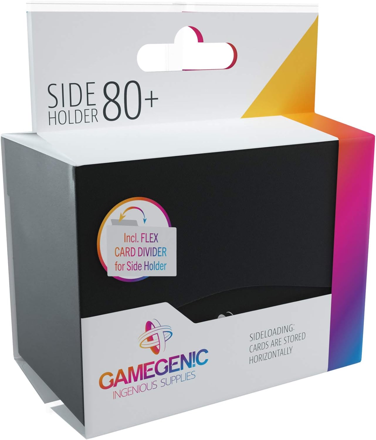 Gamegenic 80-Karten-Seitenhalter – Schwarz, für 80 doppelseitig gesleevte Karten, seitlich zu ladende Deckbox mit Cobra Neck-Technologie 8
