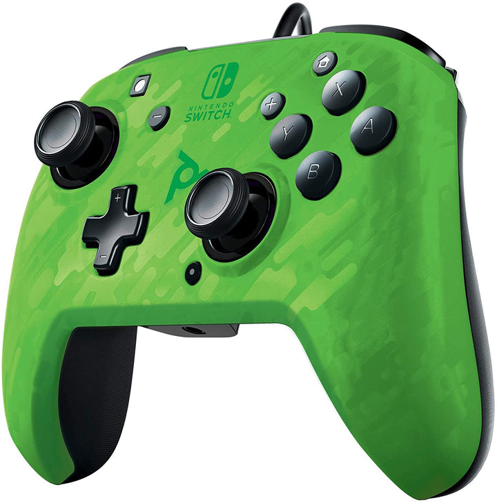 Pdp Controller Faceoff Deluxe + Audio Wired Switch Camo Green