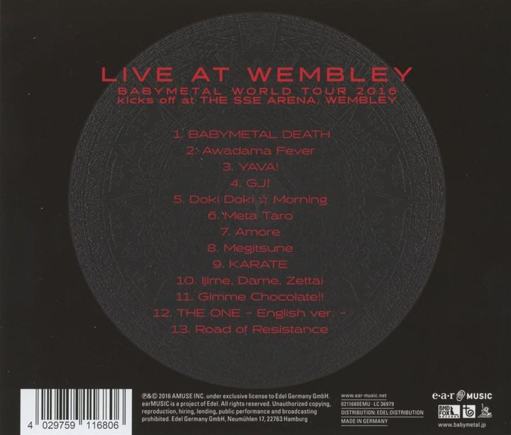 Live At Wembley - Babymetal [Audio-CD]