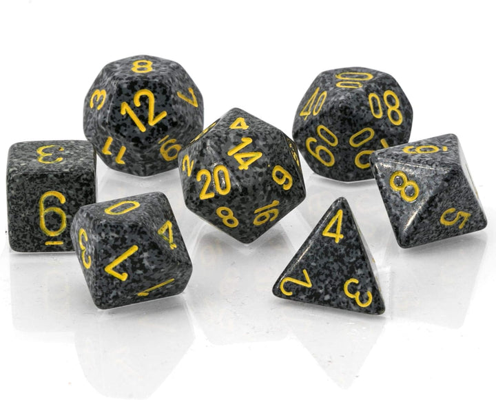 Chessex 25328 Dice, black, grey, gold